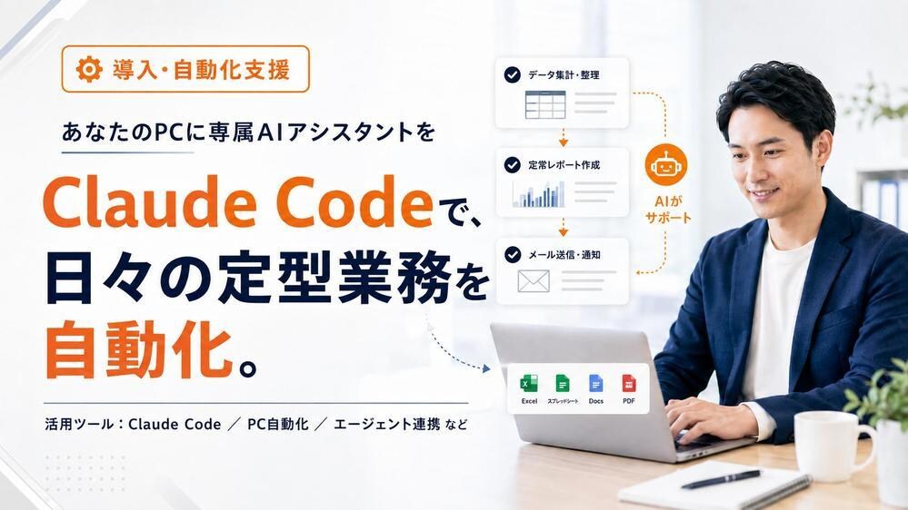 あなたのPCにAIエージェントを導入します 面倒な毎日の定型作業をAIで自動化し業務を爆速化 イメージ1