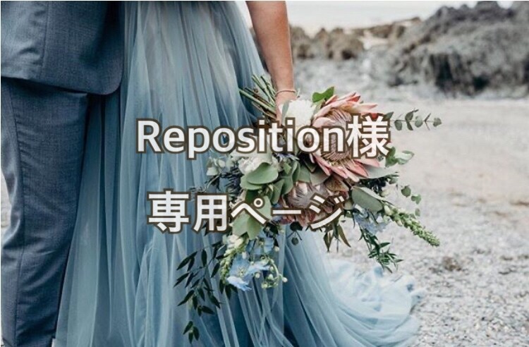 Reposition様専用ページでございます 〜専用ページ☆迅速・丁寧に対応致します〜 イメージ1