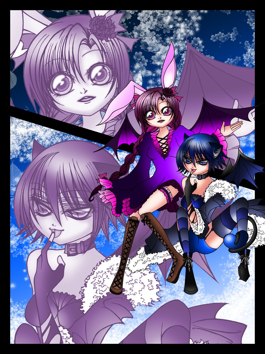 イラスト・女性キャラクターを中心に描いています Photoshop制作で仕上げ イメージ1