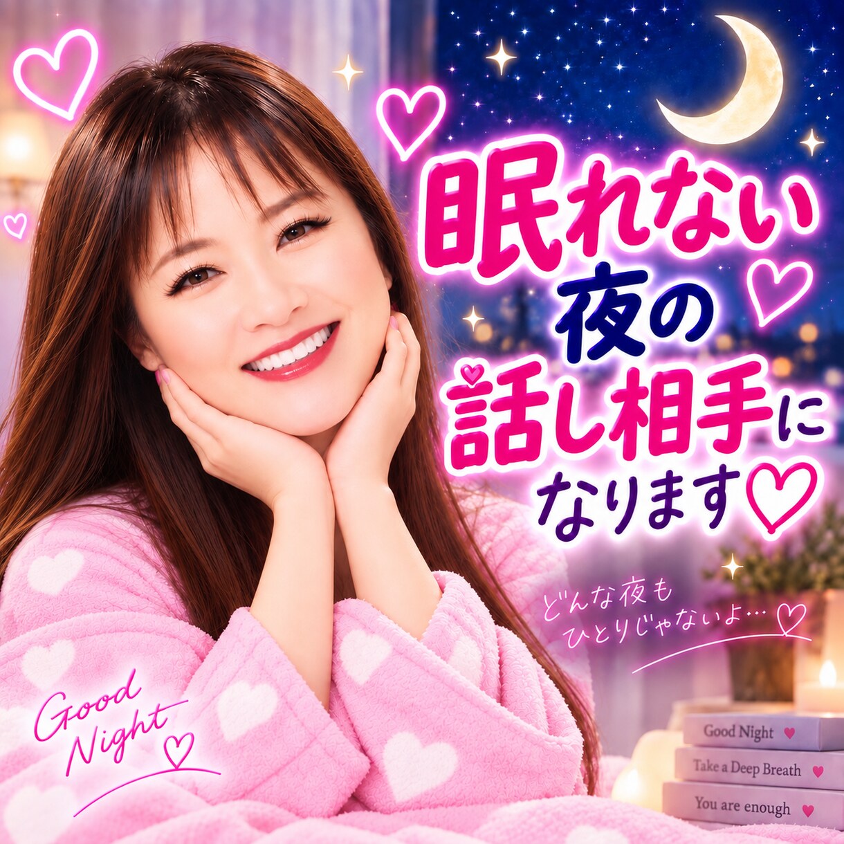あなたの心に寄り添う話し相手になります 1分だけでも♡眠れない夜も⭐️昼間のひとり時間も♡ イメージ1