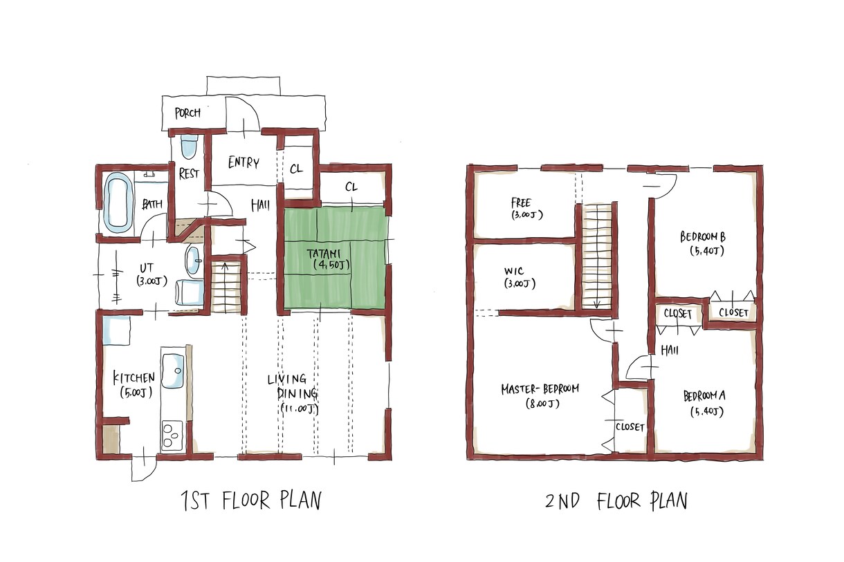 マンション、住宅の手書き間取り図描きます マイホームを思い出に残したい方、プレゼンやwebにも！ イメージ10