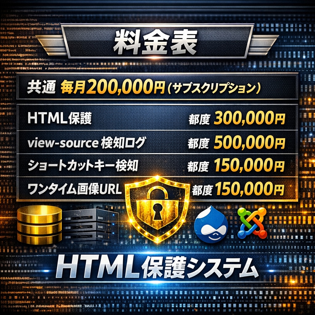 特許出願中 あらゆるWeb不正コピーから守ります あなたのWeb、丸見えじゃもう古い。改造も防げる！ イメージ12