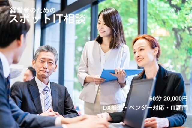 DX推進やベンダー対応などIT相談をお受けします 経営者のためのスポットIT相談 イメージ1