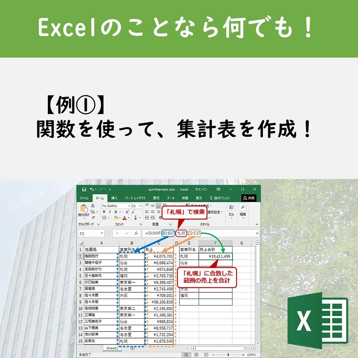 Excel/エクセルの事なら何でもご相談にのります Excelの関数、印刷、自動化、修正、アドバイスなど！ イメージ3