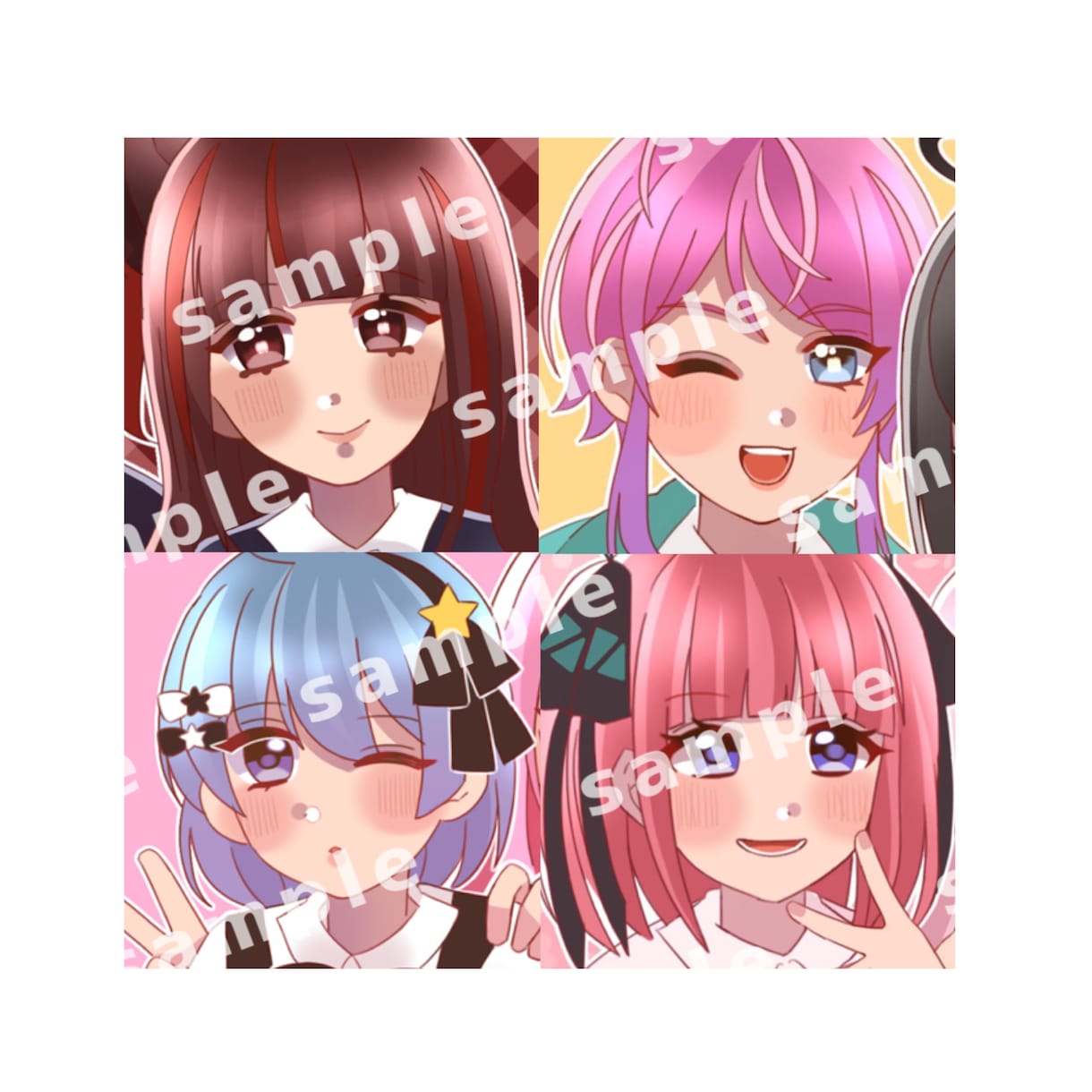 SNS等に！かわいいイラストお届けします アイコン、歌ってみた動画、グッズ、観賞用などに!! イメージ2