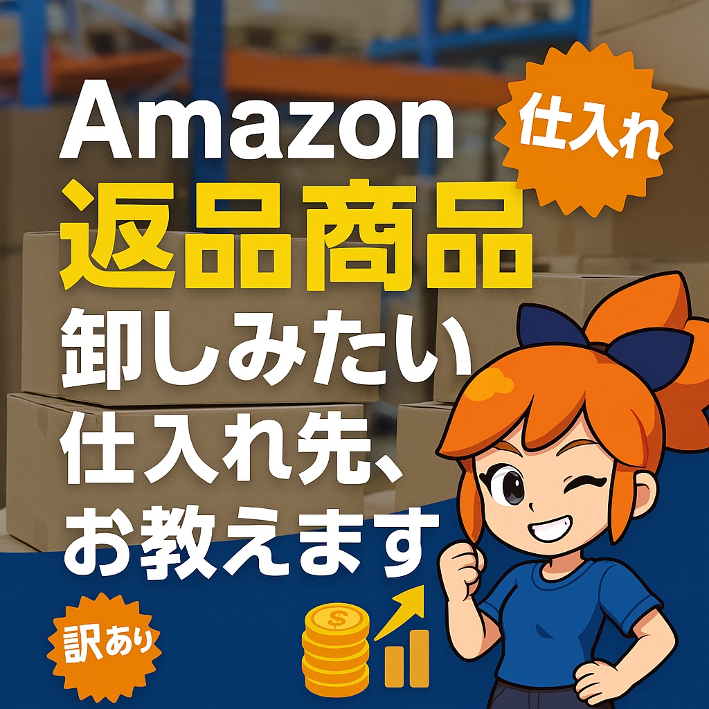 Amazon返品商品卸しみたいな仕入先お教えします 新発売！アマゾンダメージ品販売…みたいな卸し問屋サイトの紹介 イメージ1
