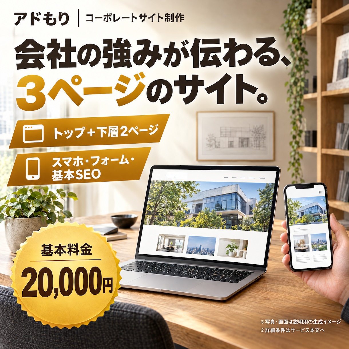 会社の強みが伝わるコーポレートHPを制作します 3ページ・スマホ対応・問い合わせ導線 イメージ1