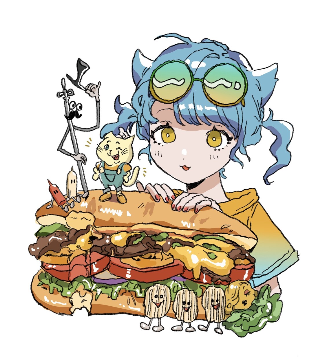 歌ってみた動画投稿等で使用する1枚イラスト描きます 歌ってみた動画やSNSのアイコンなどの1枚イラストを描きます イメージ4