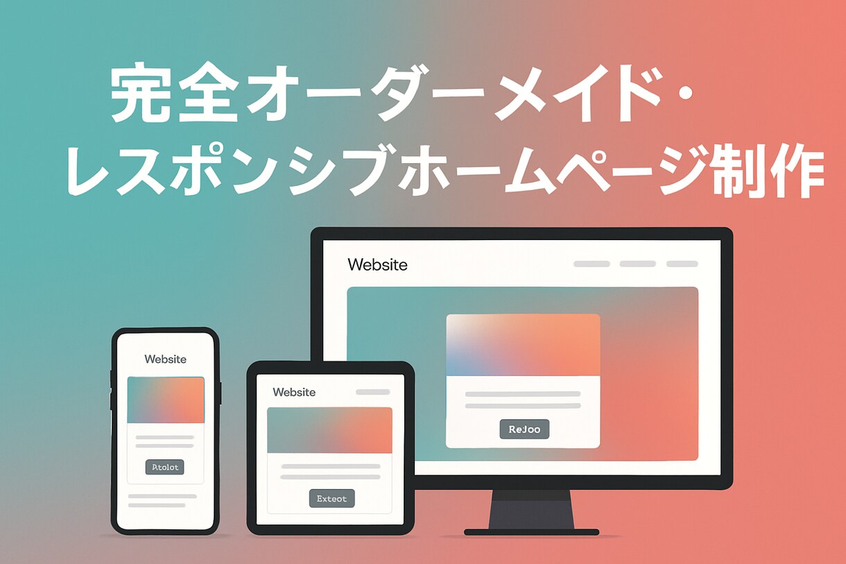 完全オーダーメイド・webページを作成します 伝わるデザイン あなたのビジネスを“24時間働く営業マンに イメージ1