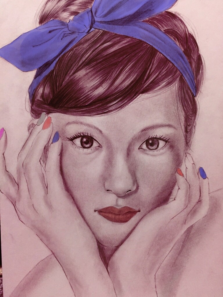 写真からリアルでオシャレ似顔絵描きます データ販売は、もちろんオプションで原画お渡しも可能です イメージ2