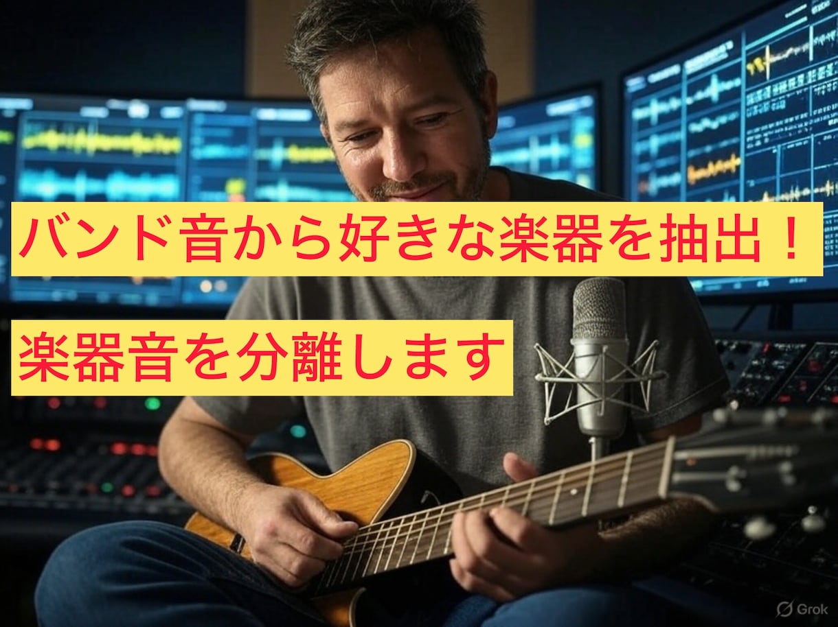 楽器音を分離します バンド音から好きな楽器を抽出！ミュージシャンの耳を満足させる イメージ1