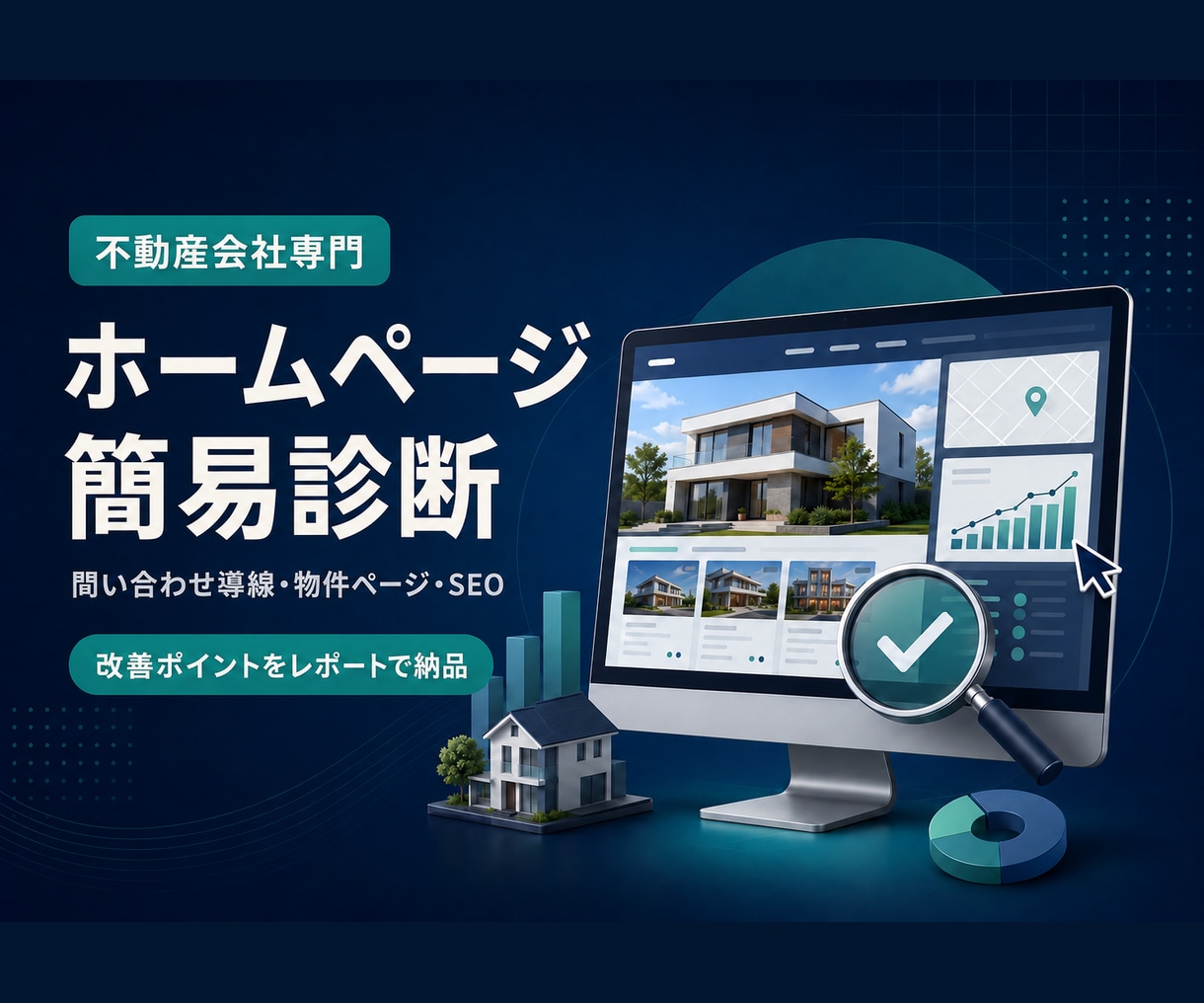 不動産会社のホームページを診断します 問い合わせにつながらない原因と改善点を整理 イメージ1