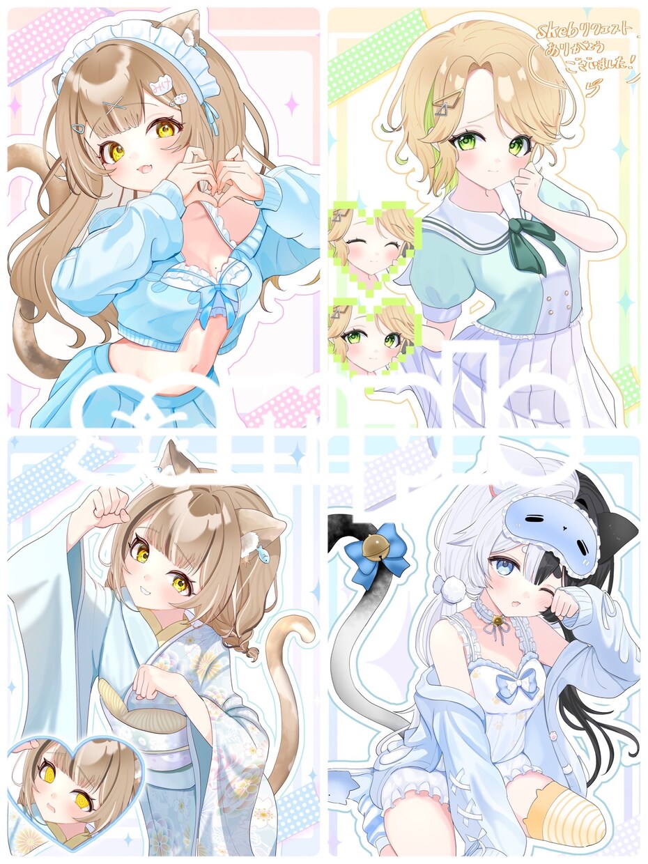 ラフ提出なし！かわいいイラストお描きします OC・VTuberさん向け、優しくて可愛い1枚を！ イメージ3