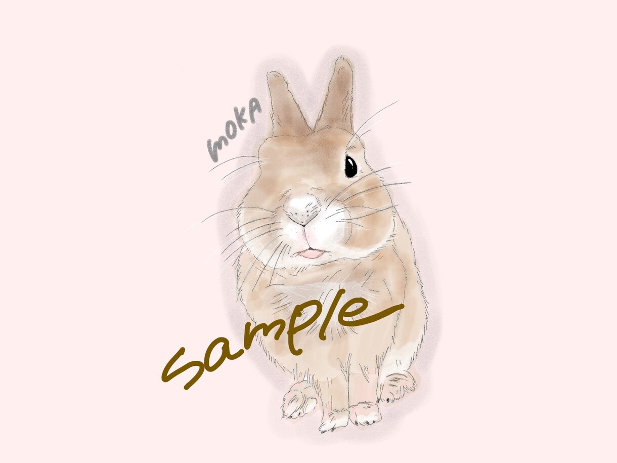 ペットのお写真元にイラスト化します あなたの愛するペットをイラストにします♪ イメージ4