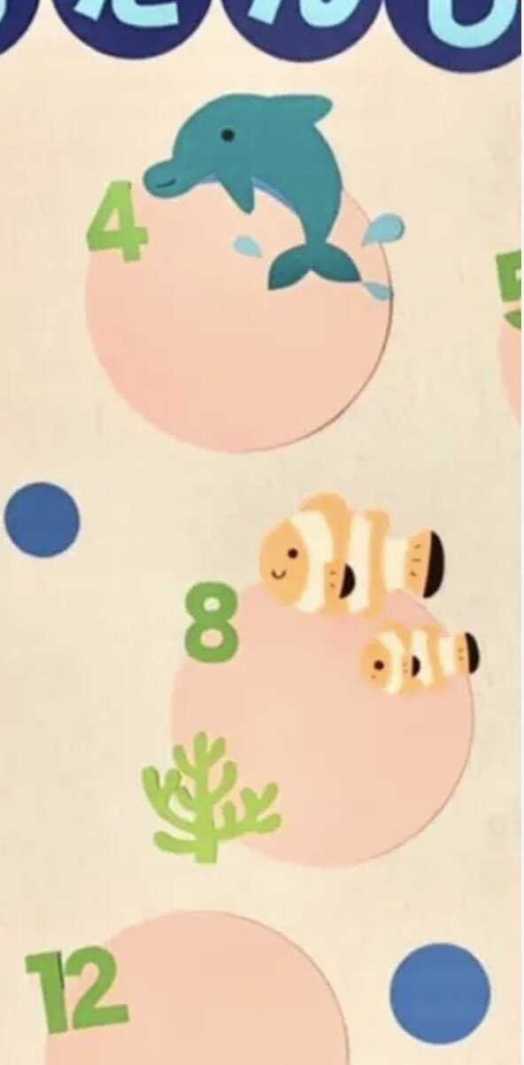 お誕生日表になります 海の生き物を可愛く制作しました イメージ4