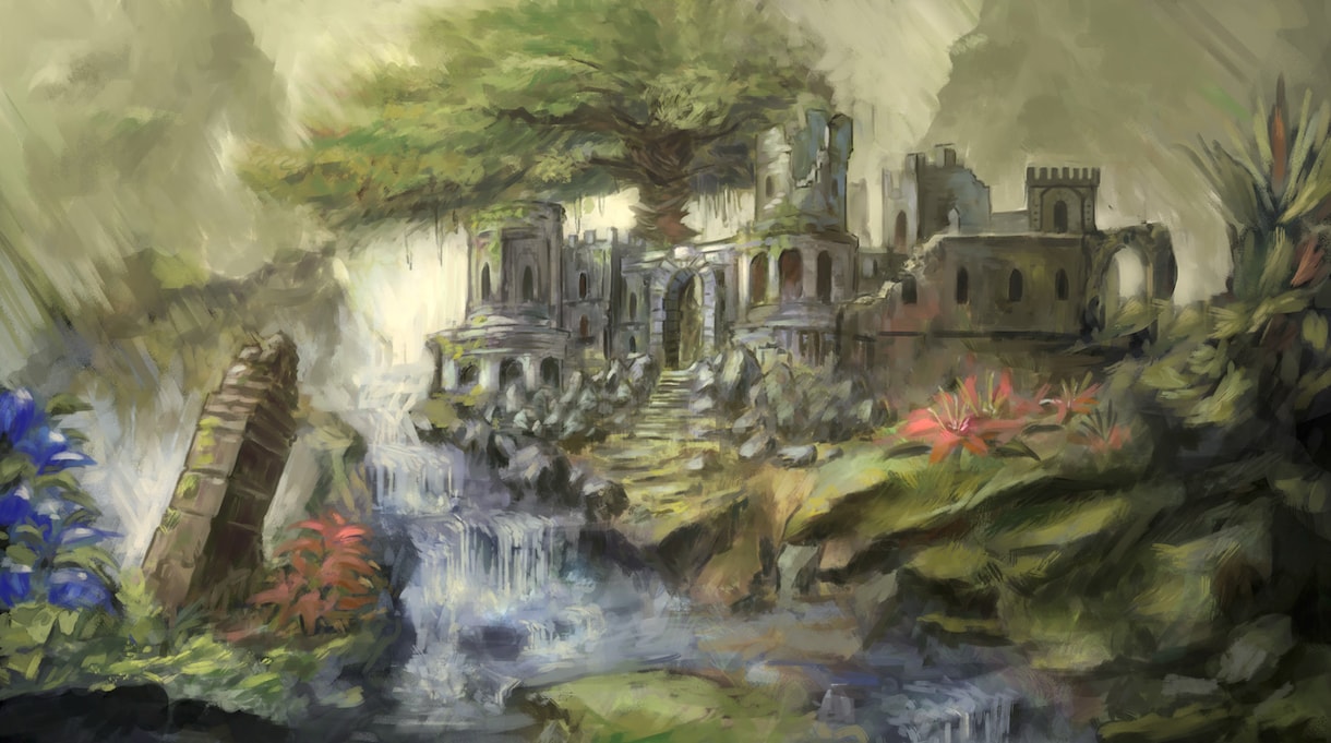 迫力のあるファンタジーイラストを描きます ドラゴン、人物、背景の全てに物語を感じるのイラスト イメージ4