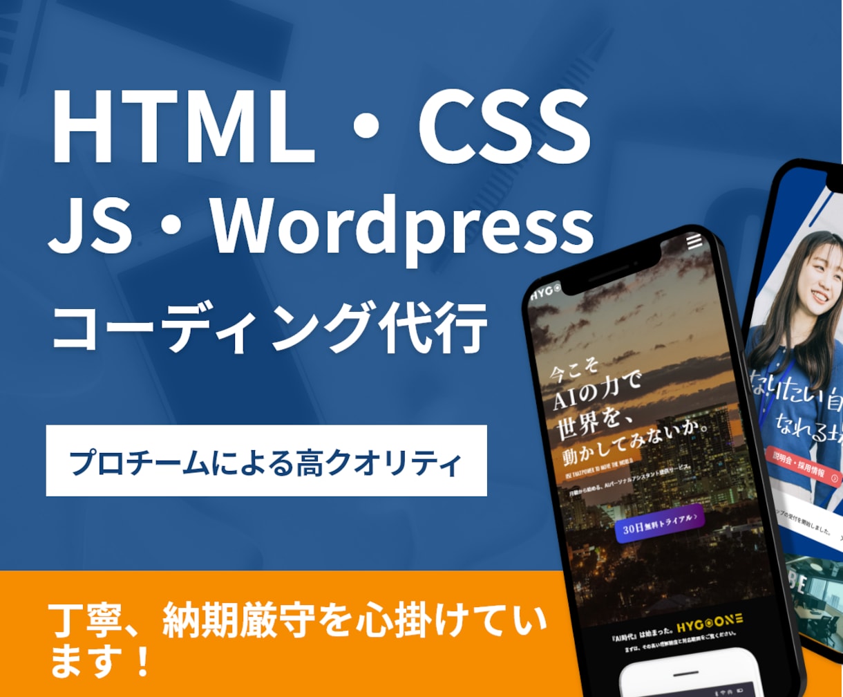 現役WEBコーダーが高品質のコーディング承ります 現役WEBディレクター＆コーダーチームが高品質低価格で イメージ1