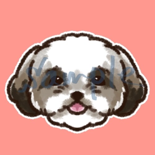 SNS、ブログに！ペットの似顔絵アイコン制作します クレヨンタッチの可愛らしいペットのアイコンを低価格で☆ イメージ5