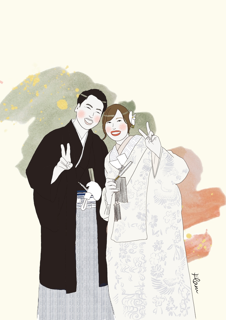 大人数OK！オシャレで思い出に残る似顔絵描きます 還暦祝いやウェルカムボード等に♪文字入れ無料 イメージ9
