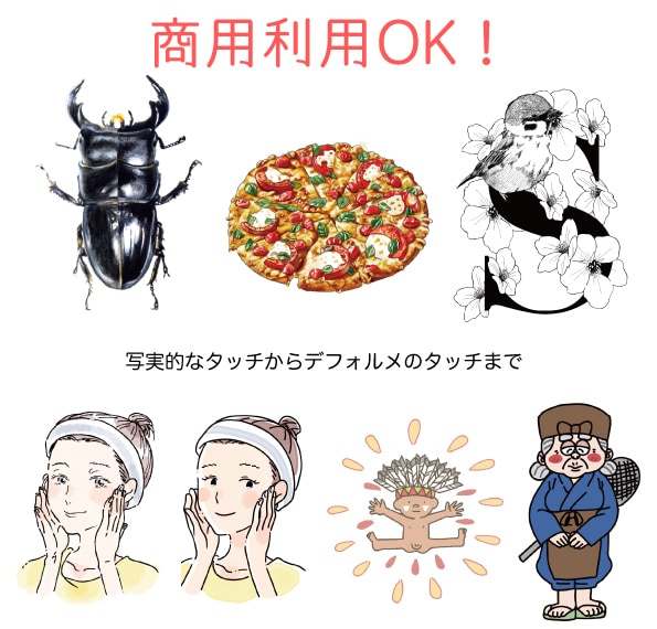 商用利用OK！華やぐイラスト描きます シンプルだけど目を惹く、オシャレなイラスト描きます イメージ1