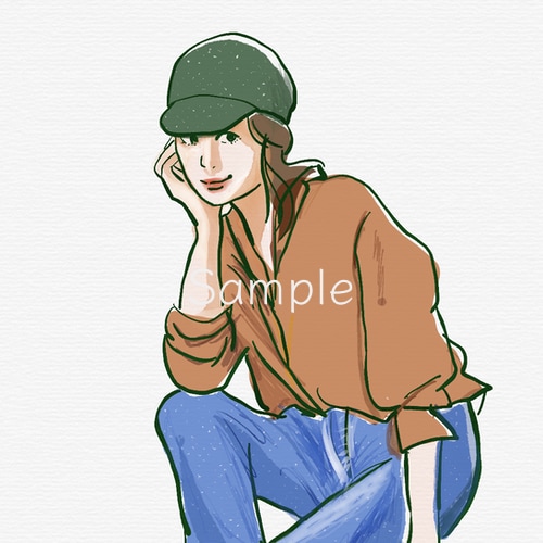 抜け感のあるクールなイラスト描きます SNSアイコン・名刺・WEBサイトの挿絵などに♪ イメージ3