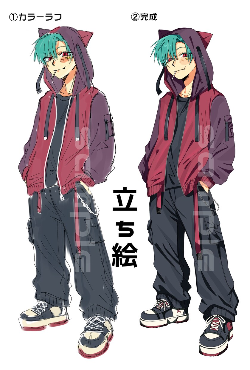 アイコン/立ち絵/一枚絵などを制作します かっこいい・可愛い男の子・女の子が特に得意です！ イメージ7