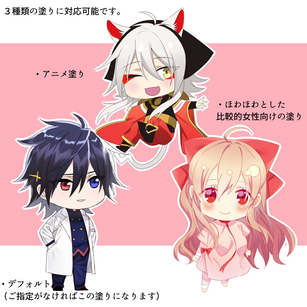 デフォルメイラスト描きます ＳＮＳ、ＴＲＰＧなどに使えるデフォルメイラストを制作します イメージ2