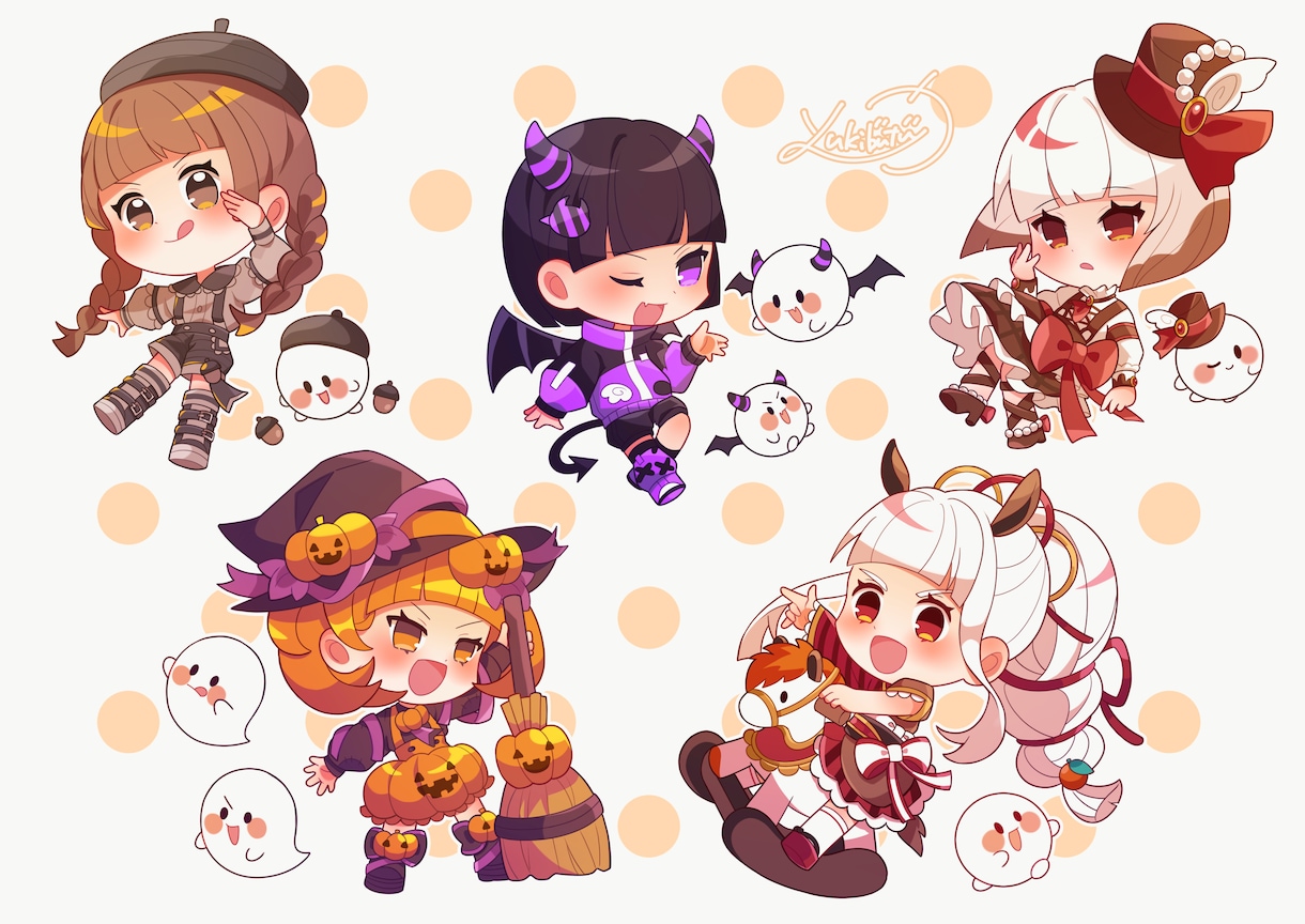 かわいらしい！デフォルメイラスト☆を作成します 「かわいい」をぎゅっと詰め込んだ、ミニキャラを描きます イメージ2