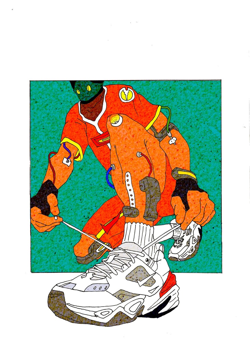 スニーカーメインのクール系イラスト描きます オリジナルTシャツやスマホケースなどの利用にどうぞ イメージ2