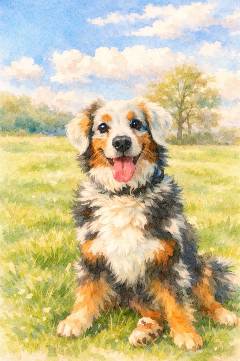 愛犬、ワンちゃん用に！ペットイラストをお描きします 芸大卒イラストレーターがご希望通りにお描きします イメージ4