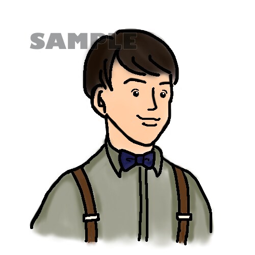 絵を描くのが苦手！SNS映えのアイコン画像描きます ビンテージファッションを着た、あなた専用のSNSアイコンを！ イメージ3