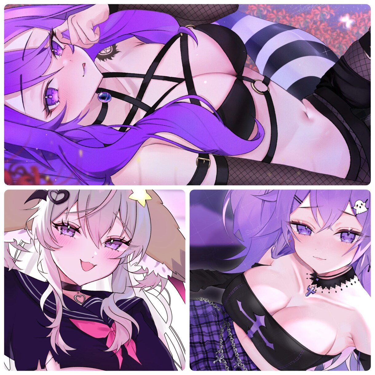 魅力的でかわいい×キラキラな女の子を描きます サムネや歌ってみた等にご使用いただけます！ イメージ1