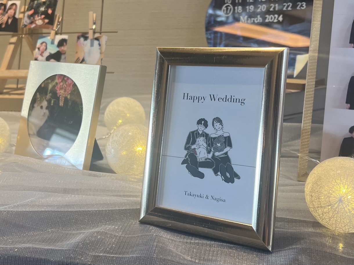 写真を元にシンプルなイラストを描きます 記念日、贈り物、SNS、ウェルカムボードやアイテムなどに♡ イメージ6