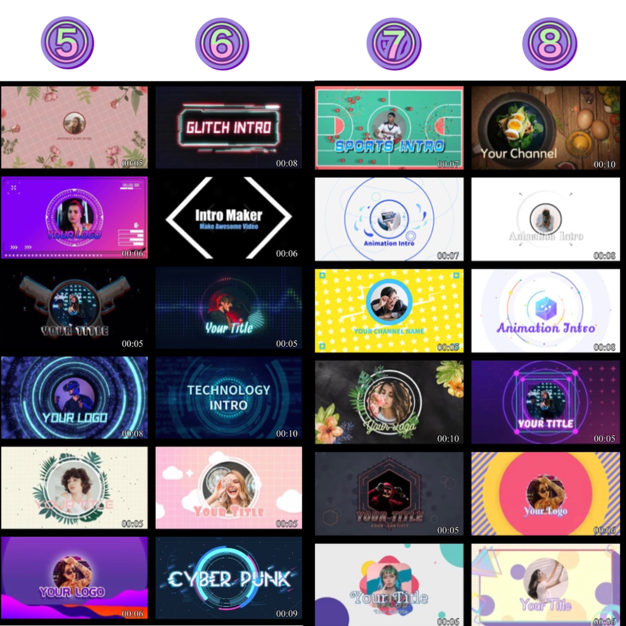 素敵なYouTubeオープニング制作します ☆2000円で修正手直し無料　持ち込みBGM &音声OK イメージ2