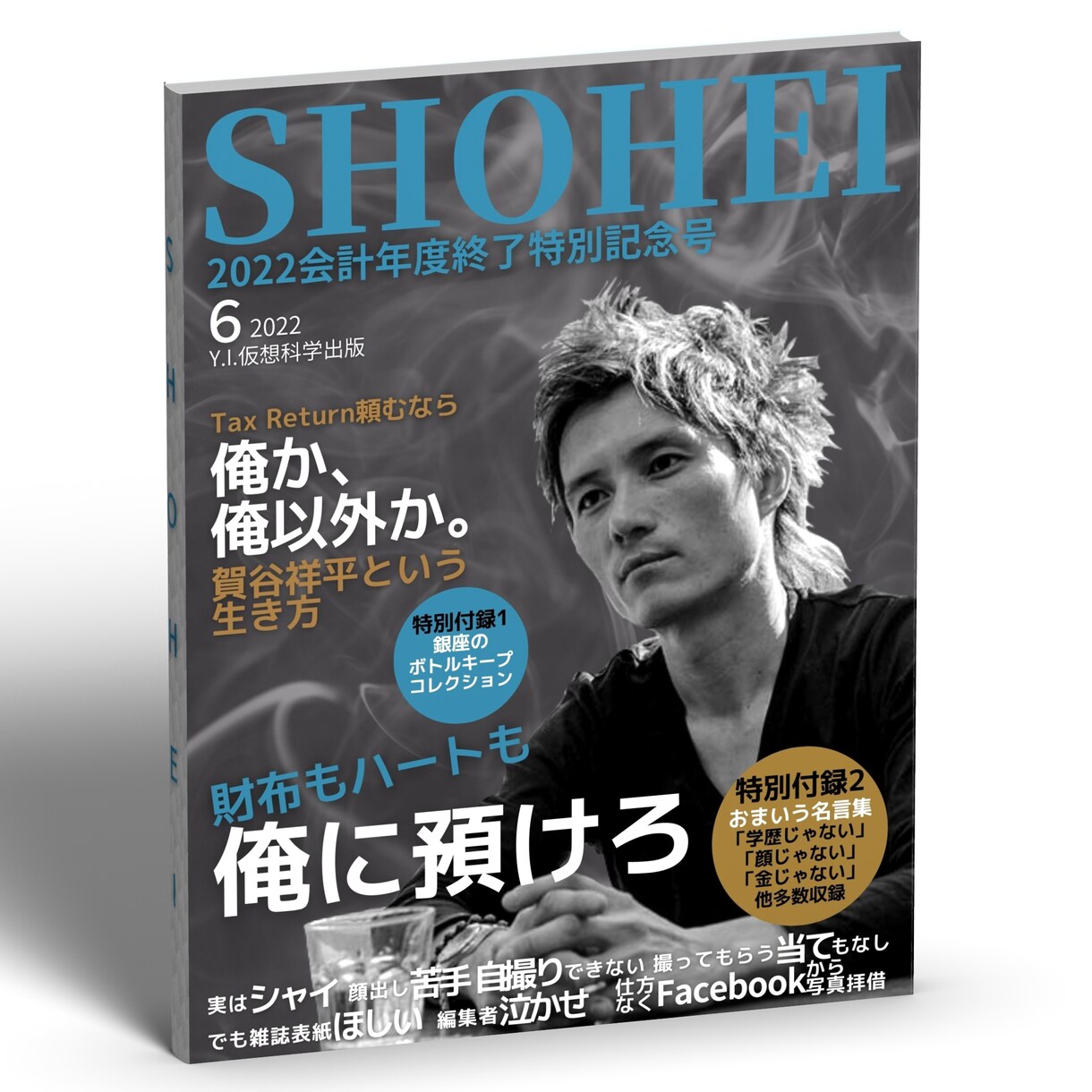 ジョークとセンスで2D/3D雑誌風表紙を作ります いいね続出！サプライズプレゼント、SNS投稿、デジタル表紙に イメージ8
