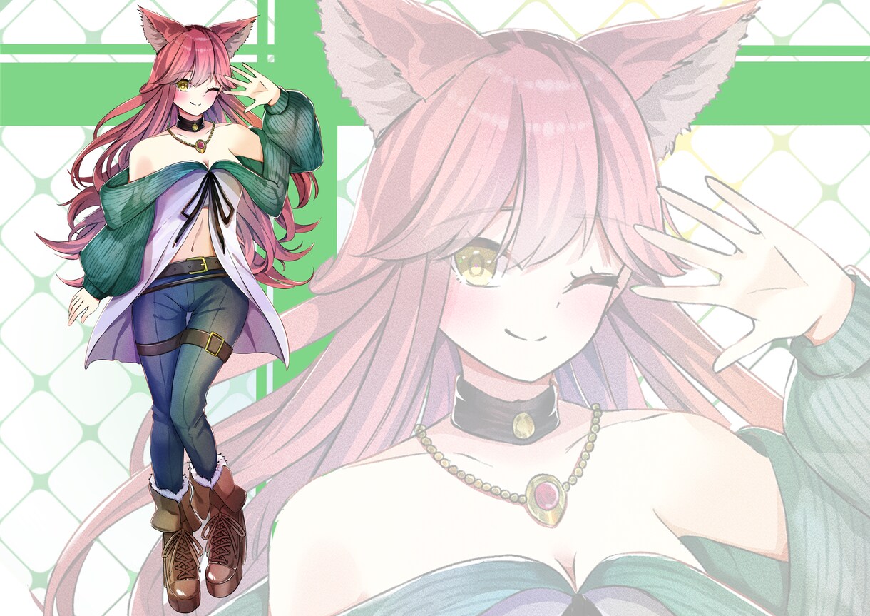 配信用、Vtuber、等身イラストの立ち絵描きます TRPG、ゲーム、IRIAM用の可愛いキャラ制作します イメージ9