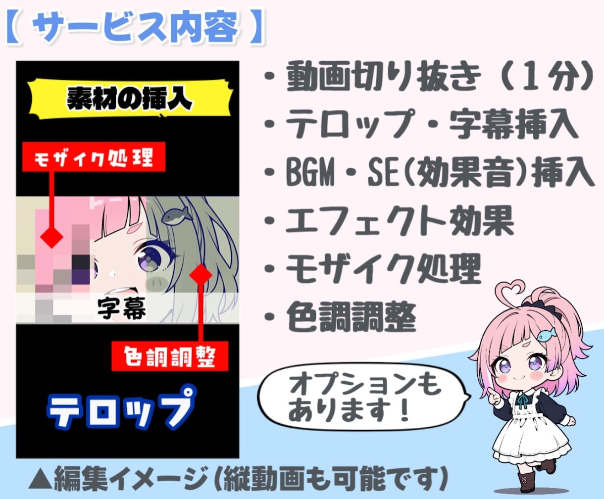 ショート動画&リール動画の編集承ります YouTube・TikTok・Instagram…など イメージ2