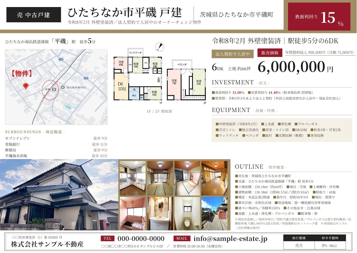 現役宅建業者がマイソクを作成します 不動産会社の代表が制作｜全件24時間以内スピード納品 イメージ5