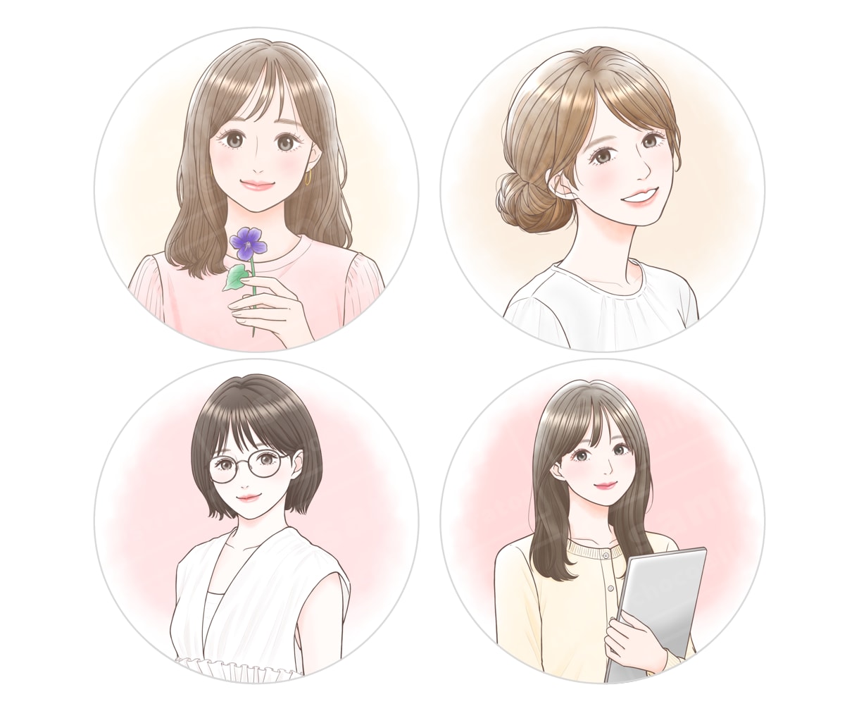 ビジネス◎おしゃれで清潔感のあるイラスト描きます 大人かわいいアイコンで信頼度UP！インスタ・ココナラ用に イメージ8
