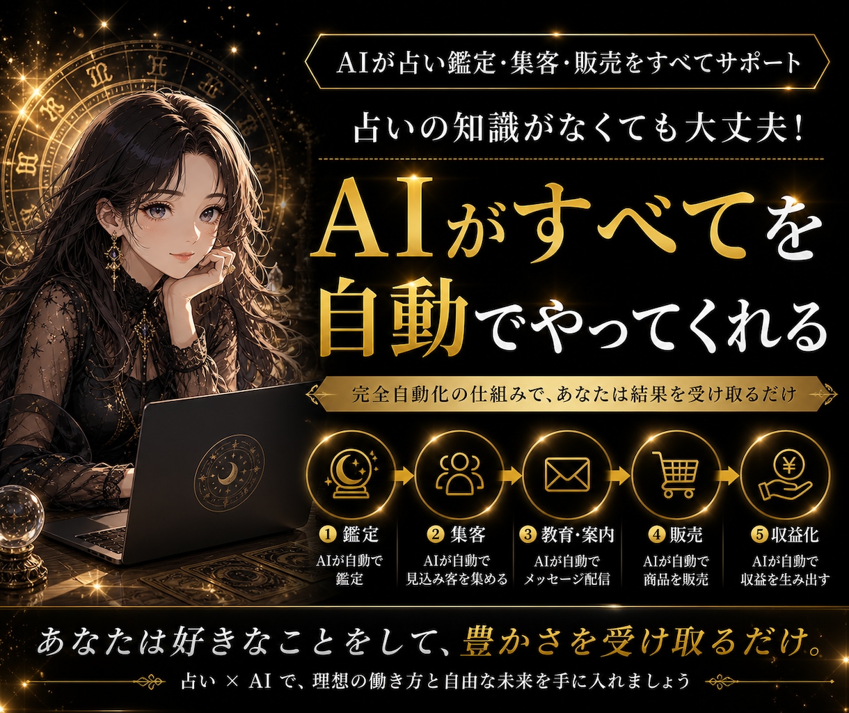 再現性高いAI×占い副業の始め方教えます 集客〜納品まで丸ごと仕組み化！スマホ1台で副業スタート イメージ5