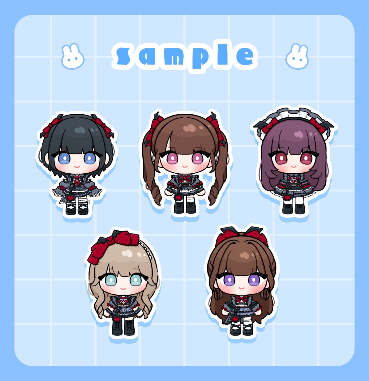 配信活動・グッズ展開向けのミニキャラ制作します Vtuber・アイドル向け！もちもちミニキャラ制作します イメージ9