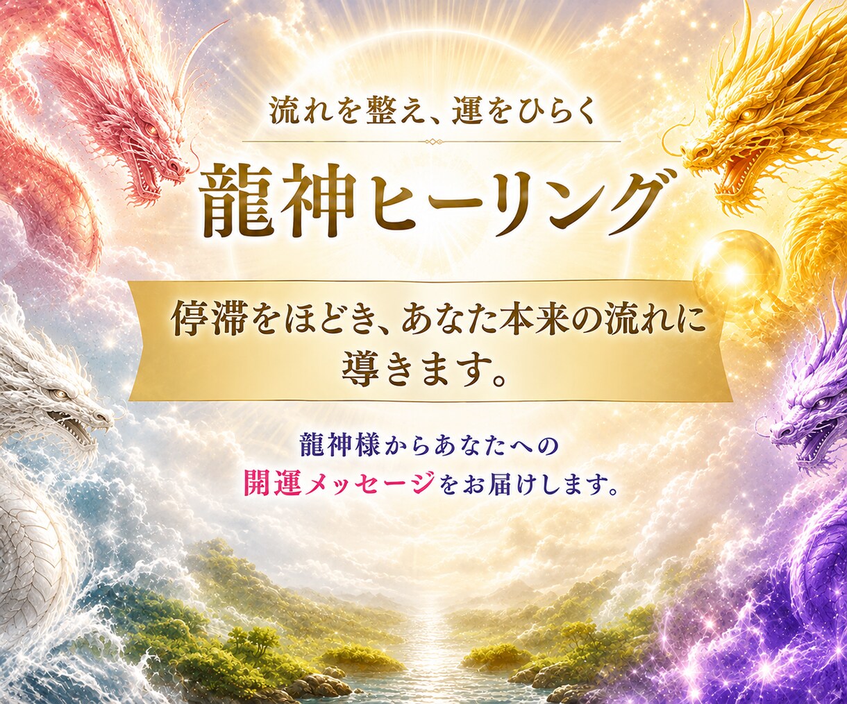 流れを整え運をひらく龍神ヒーリングをします 龍神様から今のあなたに必要なメッセージをお届けします イメージ1