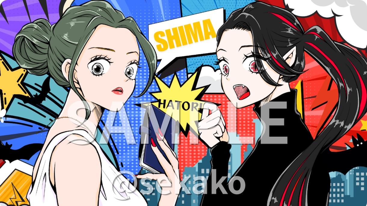 オリキャラ・アイコン等のイラスト描きます 観賞用・スマホ壁紙・挿絵など、ご要望に合わせて制作します！ イメージ7