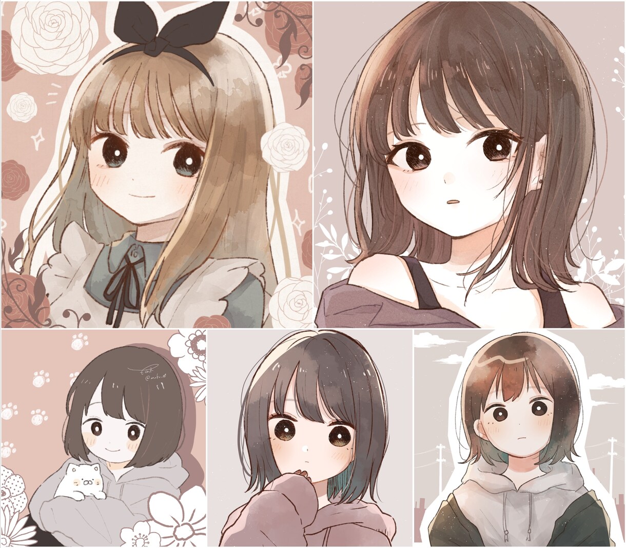 ふんわり可愛いアイコン描きます SNSで使える可愛いイラストを提供します！ イメージ1