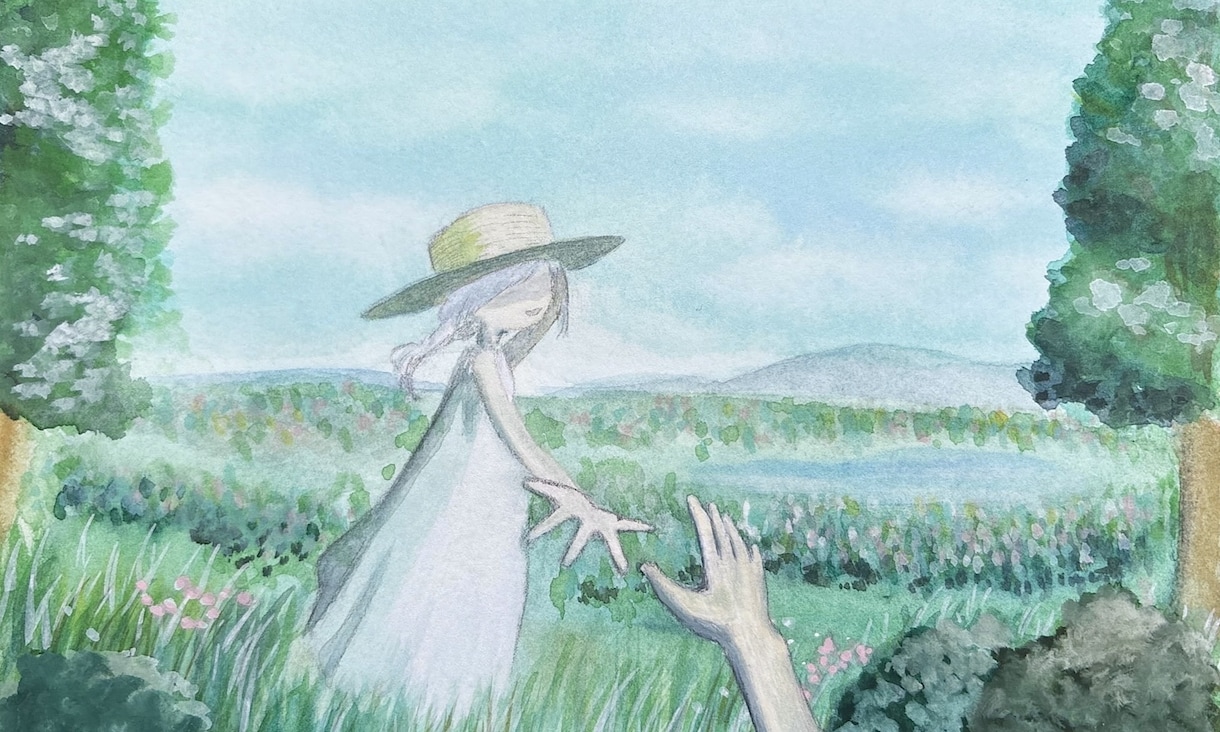 YouTubeサムネ一枚絵を優しい水彩で描きます 歌ってみたなどのイラストを絵本の1ページのように描きます イメージ8