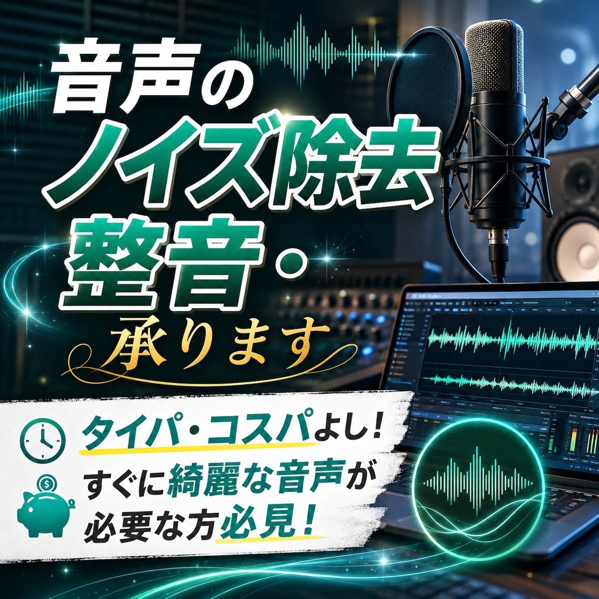 音声のノイズ除去･整音承ります 企業実績あり！すぐに綺麗な音声が必要な方必見！ イメージ1