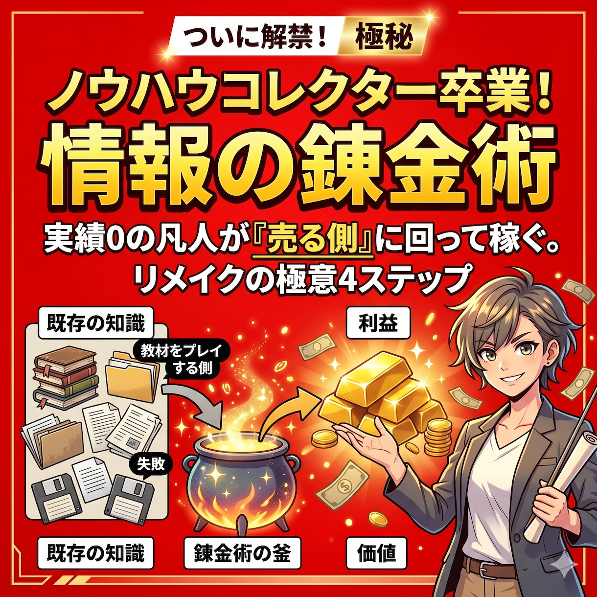 ノウハウコレクター救済 実績ゼロを武器に変えます 「コンテンツ編集（リメイク）の錬金術」 イメージ1
