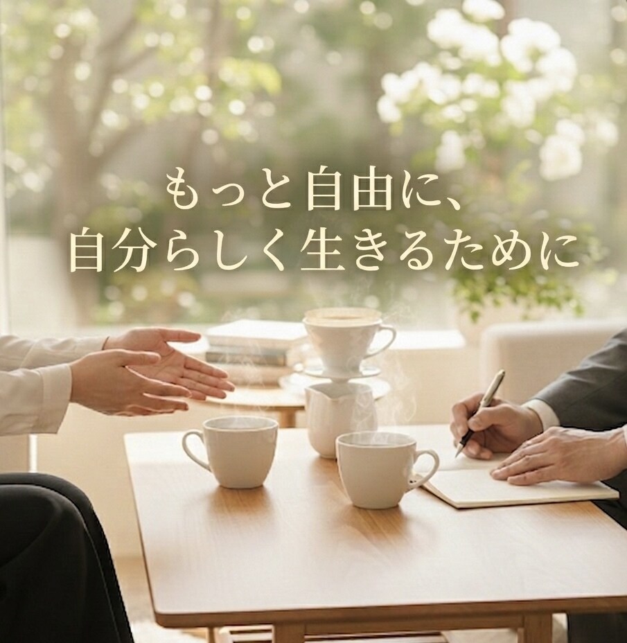 自信持てない人へ 一緒にあなたの心の声を探します 一緒に整理して、“少し認められる自分”へ変えていきます イメージ1