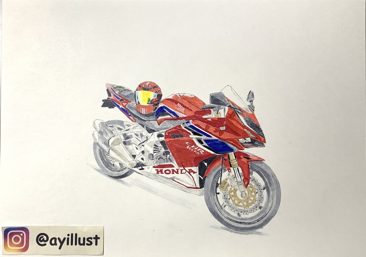 バイクのイラスト描きます バイク大好きな方へのプレゼントにいかがですか？ イメージ3