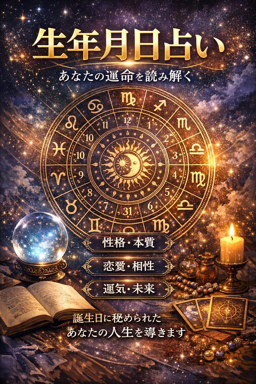 生年月日だけで鑑定！あなたの「トリセツ」を作ります 生まれ持った才能・使命・運命のバイオリズム イメージ1